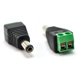 CONNETTORE SPINOTTO ALIMENTAZIONE MASCHIO A VITE PER TELECAMERE LED