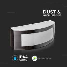 Portalampada da giardino wall light E27 con fissaggio a muro V-TAC VT-7670 SKU 7513