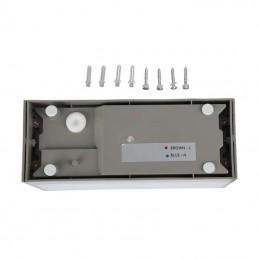 V-TAC Lampada LED da Muro Rettangolare 12W Doppio Fascio Luminoso Colore Grigio 4000K IP65 218243