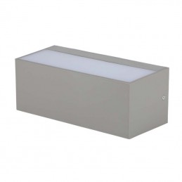 V-TAC Lampada LED da Muro Rettangolare 12W Doppio Fascio Luminoso Colore Grigio 4000K IP65 218243