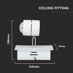 V-TAC Portafaretto LED da Incasso GU10 Colore Bianco Orientabile