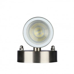 V-TAC Portafaretto LED Doppio da Muro Rotondo 2*GU10 e GU5.3 (MR16) Colore Grigio IP44 sku 7500