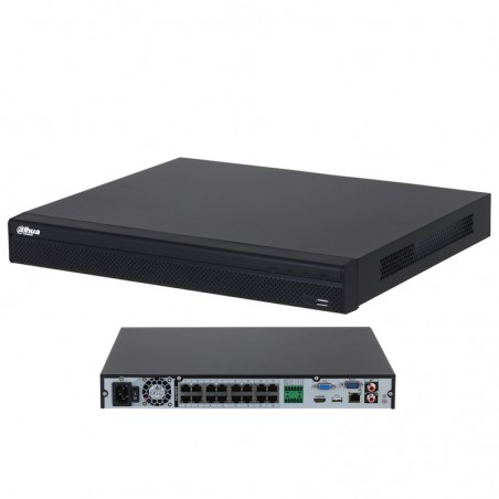 Registratore IP 16 Canali + Switch POE A +16 Porte Dahua 200 MBPS NVR4216-16P-4KS3