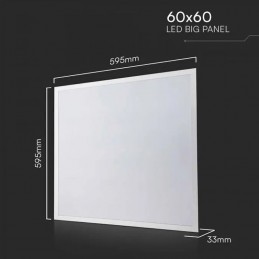 V-TAC Pannello LED 40W 120LM/W da Incasso con Driver Philips Esterno Incluso 600x600mm Bianco 6500K SKU 23823