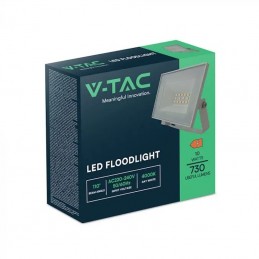 V-TAC Faro LED SMD 10W Slim E-Series con Driver Integrato Luce Natura 4000K IP65 SKU 23971