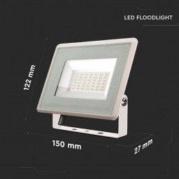 V-TAC Faro LED Esterno SMD 30W Colore Bianco 4000K IP65 Sku 6747