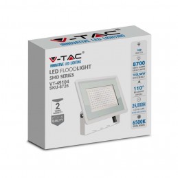 V-TAC Faro LED Esterno SMD 100W Colore Bianco 6400K IP65 Sku 6726