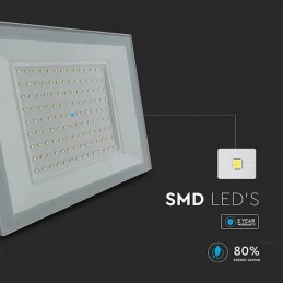 V-TAC Faro LED SMD 100W Slim E-Series con Driver Integrato Bianco 4000K IP65