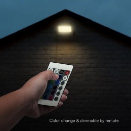 V-TAC Faro LED 50W con Telecomando e Driver IC Integrato Colore Nero e Grigio Satinato RGB+6500K IP65 sku 23463