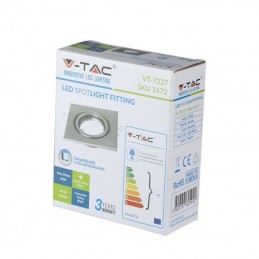 Portafaretto LED V-Tac sku 3473 da incasso quadrato GU10 GU5.3