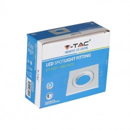 Portafaretto Led da incasso V-Tac quadrato Sku 3472 GU10 GU5.3