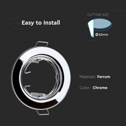 Portafaretto da incasso Led V-Tac Sku 3586 GU10 GU5.3 2 pezzi