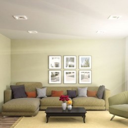 V-TAC Portafaretto LED Montaggio a Incasso Quadrato GU10 e GU5.3 (MR16) Corpo in Gesso Copertura Satinata sku 3691