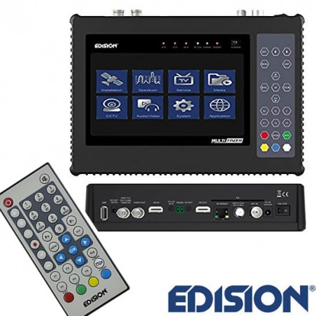 Edision Multi-Finder manometro per satellitare DVB-S/S2 terrestre DVB-T/T2 cavo DVB-C segnali H.265/HEVC & CCTV Tester