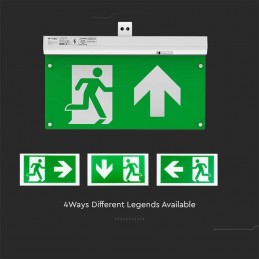 Lampada LED Emergenza Installazione 4in1, Autotest, Compatibile con Telecomando RF 6000K IP20