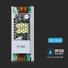 V-TAC Alimentatore Slim in Metallo 60W 24V 2.5A con 1 Uscita 130x50x31mm IP20 Sku 3261