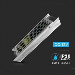 V-TAC Alimentatore Slim in Metallo 150W 12V 12.5A con 1 Uscita 200x62x31mm IP20 sku 3244