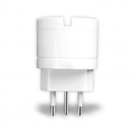 V-TAC Adattatore Singolo con Presa Bipasso/Schuko 10A, Spina 10A Colore Bianco SKU 8719