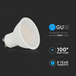 LED Spotlight SAMSUNG CHIP - GU10 10W Milky Cover Plastic 3000K 21878