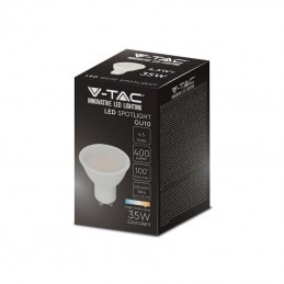 V-TAC Faretto LED GU10 4,5W 110° Copertura Satinata 3000K SKI 211685