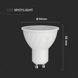 Faretto Lampada LED GU10 6W 110° Copertura Trasparente 4000K Luce Natura SKU 211931