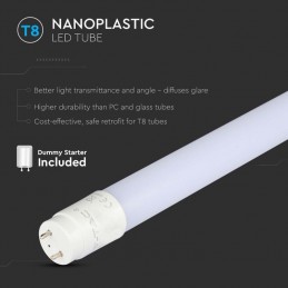 V-TAC Tubo LED T8 20W G13 150cm in Nanoplastica Non Rotabile 4000K Sku 216309