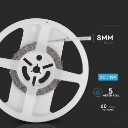 V-TAC Strip LED SMD3528 3,6W/m 5m 60 LED/m 12V 6400K IP20 8mm sku 2005