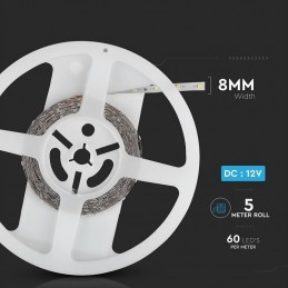 V-TAC Strip LED SMD3528 3,6W/m 5m 60 LED/m Blu 12V IP20 8mm sku 2013