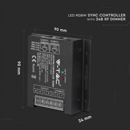 V-TAC Controller per Strip LED RGB+W Dimmerabile Porta RJ45 con Telecomando 24 Tasti sku 3338