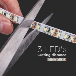 V-TAC Strip LED SMD2835 12W/m 5m 168 LED/m 140LM/W 24V 4000K IP20 10mm sku 212597