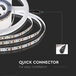 V-TAC Strip LED SMD2835 12W/m 5m 168 LED/m 140LM/W 24V 4000K IP20 10mm sku 212597