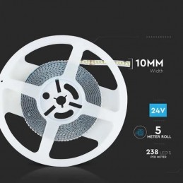 V-TAC Strip LED SMD2835 18W/m 5m 238 LED/m 135LM/W 24V 4000K IP20 10mm sku 212600