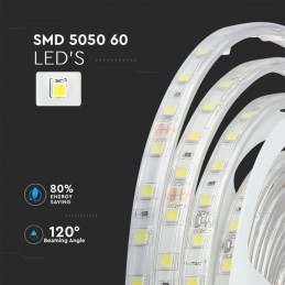 LED Strip Smd5050 - 60 LEDs 24V 6400K IP65 sku 2564