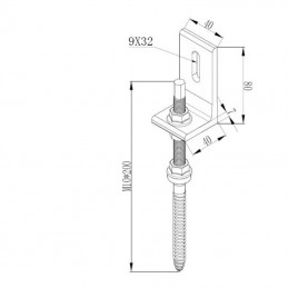 V-TAC Piedi a L Altezza Regolabile per Fissaggio di Pannelli Solari Fotovoltaici (5 Pezzi) sku 11582