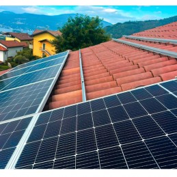 V-TAC Profilo in Alluminio per Fissaggio Pannelli Solari Fotovoltaici Lunghezza 2m (4 Pezzi)