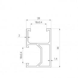 V-TAC Profilo in Alluminio per Fissaggio Pannelli Solari Fotovoltaici Lunghezza 2m (4 Pezzi)