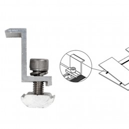 V-TAC 4*Morsetto terminale in alluminio per fissaggio pannelli fotovoltaici VT-450 VT-545 sku 11388
