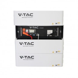 V-Tac Batteria di Accumulo 5.12kWh Litio-Ferro-Fosfato con BMS per inverter fotovoltaico (51.2V 100Ah)