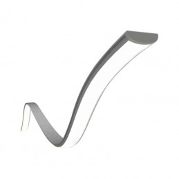 V-TAC Profilo in Alluminio Flessibile Colore Bianco per Strip LED Copertura Satinata 2000 x 18 x 6mm sku 2909