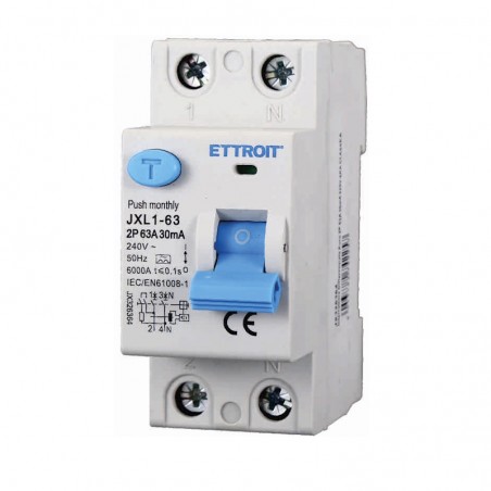 Interruttore Differenziale Puro 2P 63A 30mA 220V-6KA Classe A JX326364