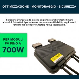 Tigo Ottimizzatore di Potenza Smart per Pannelli Solari Fotovoltaici fino a 700W 80V 15A Sku TG-TS4
