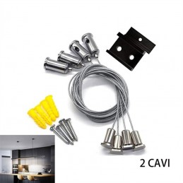 Cavi di acciaio per sospensione di binario magnetico 48v 2 cavi