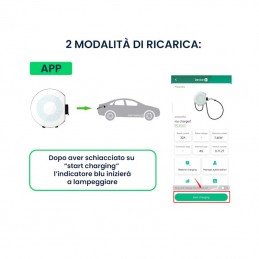 V-TAC Stazione di Ricarica 7.4kw Monofase 230V 32A per Veicoli Elettrici con Cavo 3m e 2 Card d'attivazione IP65 IK10 Sku 11868