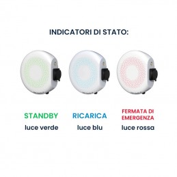 V-TAC Stazione di Ricarica 7.4kw Monofase 230V 32A per Veicoli Elettrici con Cavo 3m e 2 Card d'attivazione IP65 IK10 Sku 11868