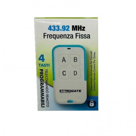 EttroGate Telecomando Universale 433Mhz Autoapprendimento Apricancello Porta Garage 4 Canali ET6007