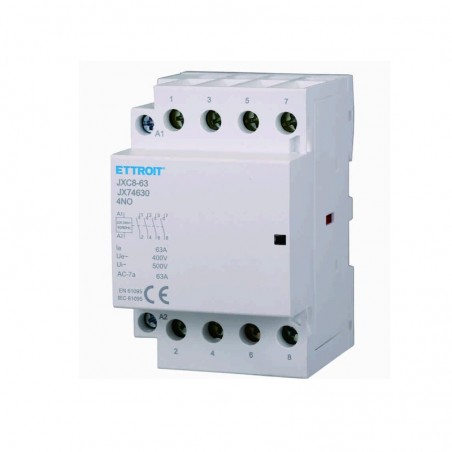 AC Contattore DIN Rail 4P 220V 63A 4 Contatti NO JX74630