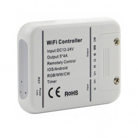 V-TAC Controller LED Smart WiFi RGB+CCT 5 Canali 12/24V Alexa/Google 8426