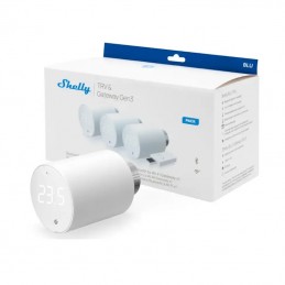 Shelly Blu TRV 3-Pack 3 X Blu TRV + 1 X Blu Gateway Gen3 INS758