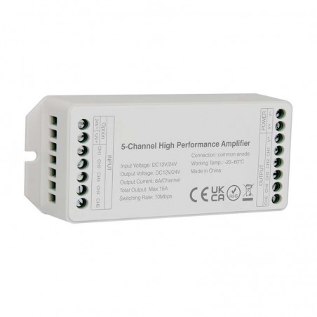 V-TAC Amplificatore di Segnale per Strip LED RGBCCT 5 Canali 12-24V 15A Sku 2914