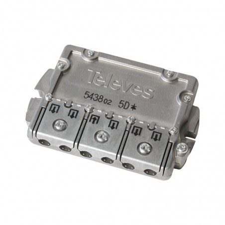 543802 Splitter Partitore TV a 5 Uscite Easy-F 5-2400 MHz DC Pass